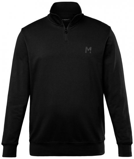 Men+ 856 Tröja med dragkedja i kragen Svart - Tröjor & hoodies - Stora hoodies & tröjor - 2XL-14XL