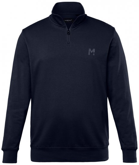 Men+ 856 Tröja med dragkedja i kragen Mörkblå - Tröjor & hoodies - Stora hoodies & tröjor - 2XL-14XL