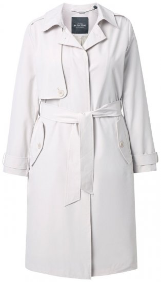 Ulla Popken 834990 Trenchcoat Taupe - Kappor - Kappor i stora storlekar