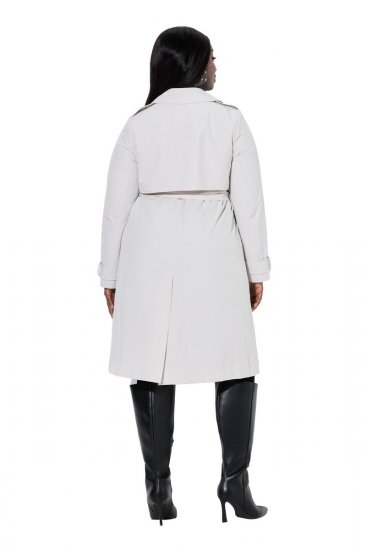 Ulla Popken 834990 Trenchcoat Taupe - Kappor - Kappor i stora storlekar