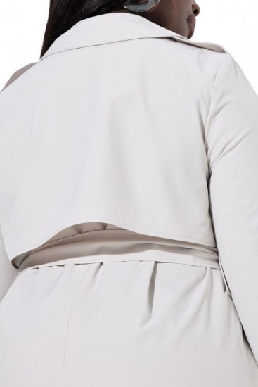 Ulla Popken 834990 Trenchcoat Taupe - Kappor - Kappor i stora storlekar
