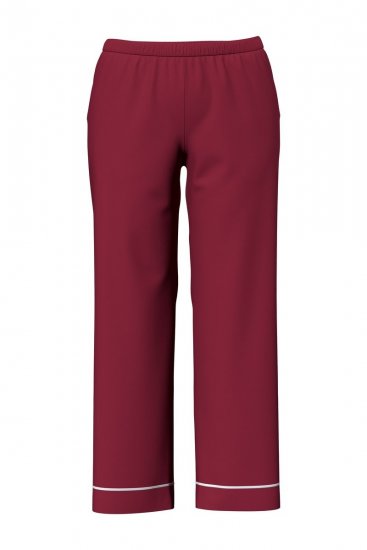 Ulla Popken 835397 Kortärmad pyjamas med skjortkrage Lila - Pyjamas/Loungewear - 