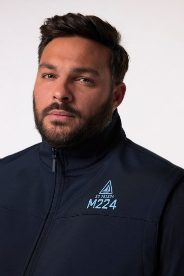 Men+ 414 Softshellväst med ståkrage Mörkblå - Jackor - Stora jackor - 2XL-12XL