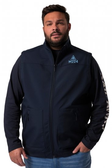 Men+ 414 Softshellväst med ståkrage Mörkblå - Jackor - Stora jackor - 2XL-12XL