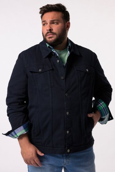 Men+ 446 Jeansjacka med bröstfickor Mörkblå - Jackor - Stora jackor - 2XL-12XL