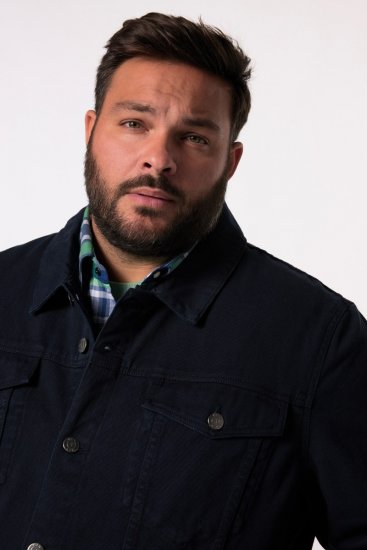 Men+ 446 Jeansjacka med bröstfickor Mörkblå - Jackor - Stora jackor - 2XL-12XL