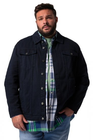 Men+ 446 Jeansjacka med bröstfickor Mörkblå - Jackor - Stora jackor - 2XL-12XL
