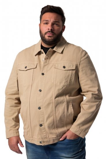 Men+ 446 Jeansjacka med bröstfickor Sand - Jackor - Stora jackor - 2XL-12XL