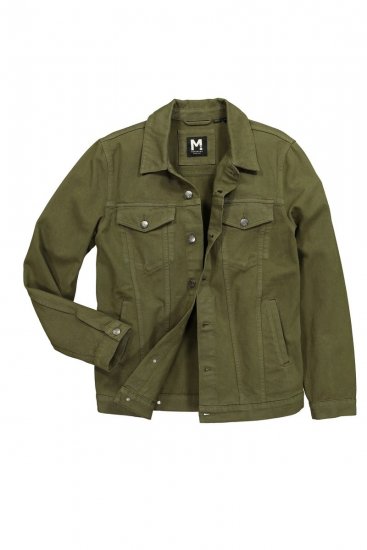 Men+ 446 Jeansjacka med bröstfickor Mörkoliv - Jackor - Stora jackor - 2XL-12XL