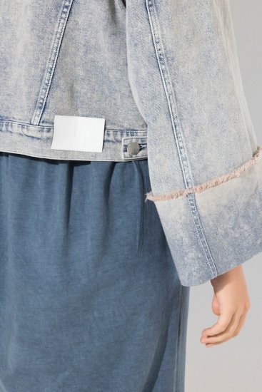 Ulla Popken 835486 Jeansjacka med vida ärmar Denimblå - Jackor - Damjackor i stora storlekar