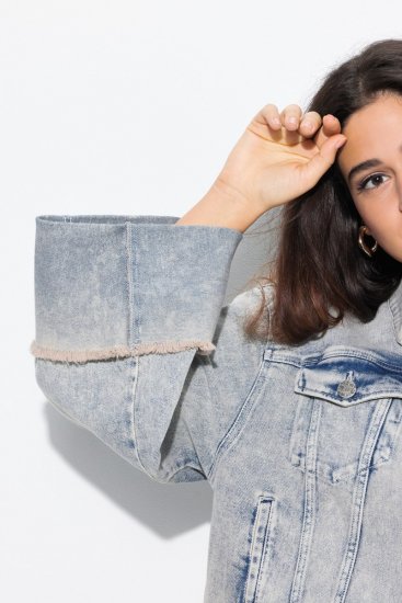 Ulla Popken 835486 Jeansjacka med vida ärmar Denimblå - Jackor - Damjackor i stora storlekar