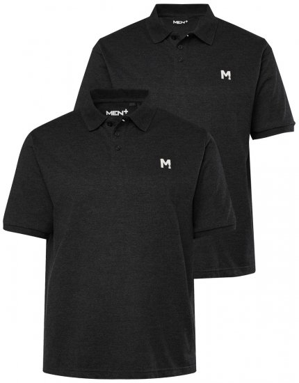 Men+ 258 Pikétröja Svart 2-pack - Pikétröjor - Stora pikétröjor - 2XL-8XL