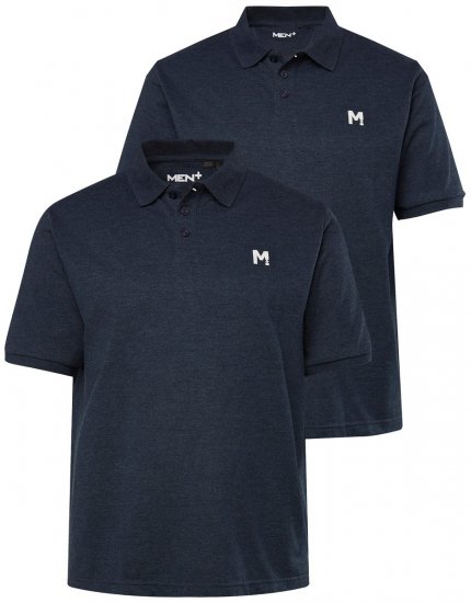 Men+ 258 Pikétröja Mörkblå 2-pack - Pikétröjor - Stora pikétröjor - 2XL-8XL