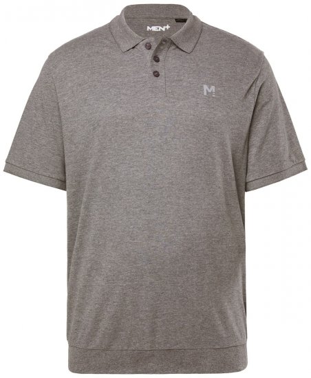 Men+ 264 Pikétröja bellyfit Gråmelerad - Pikétröjor - Stora pikétröjor - 2XL-8XL