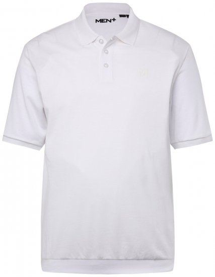 Men+ 264 Pikétröja bellyfit Vit - Pikétröjor - Stora pikétröjor - 2XL-8XL
