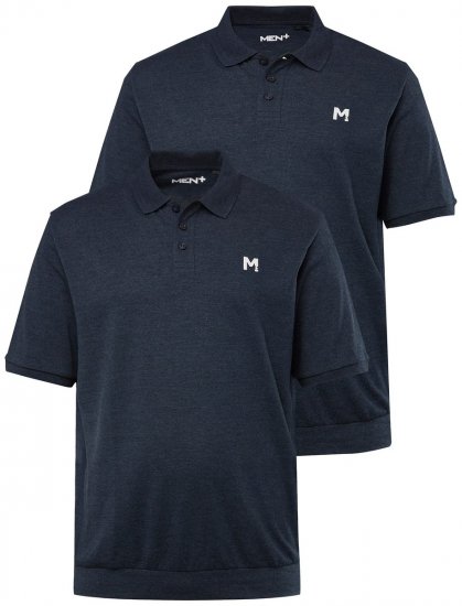 Men+ 266 Pikétröja bellyfit Mörkblå 2-pack - Pikétröjor - Stora pikétröjor - 2XL-8XL