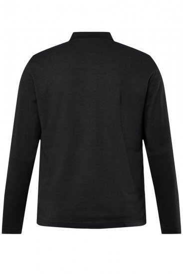 Men+ 270 Pikéskjorta med lång ärm Svart - Pikétröjor - Stora pikétröjor - 2XL-8XL