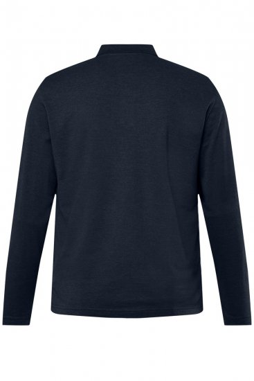 Men+ 270 Pikéskjorta med lång ärm Mörkblå - Pikétröjor - Stora pikétröjor - 2XL-8XL