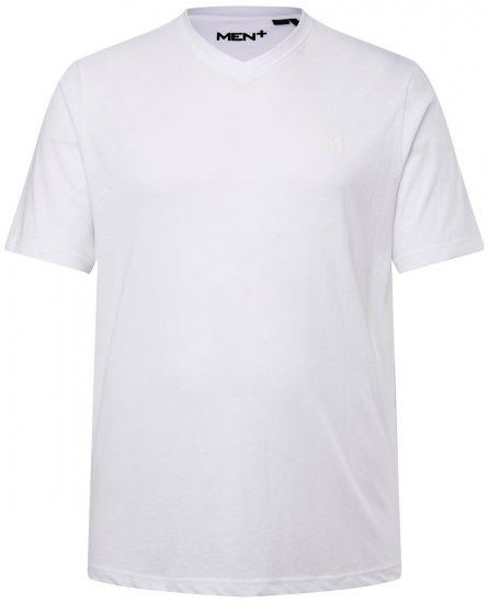 Men+ 279 T-shirt med V-ringning Vit - T-shirts - Stora T-shirts - 2XL-14XL