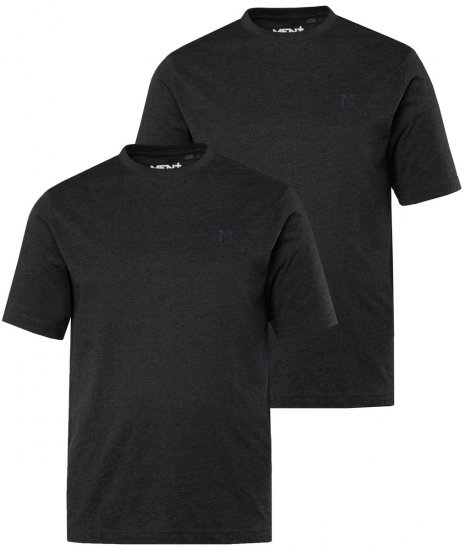 Men+ 285 T-shirt med rund hals Svart 2-pack - T-shirts - Stora T-shirts - 2XL-14XL