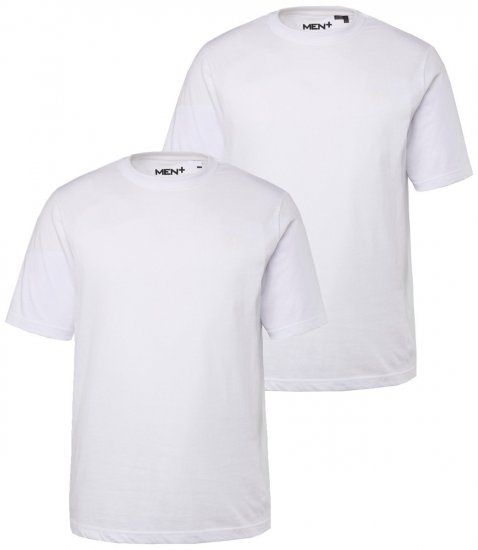 Men+ 285 T-shirt med rund hals Vit 2-pack - T-shirts - Stora T-shirts - 2XL-14XL