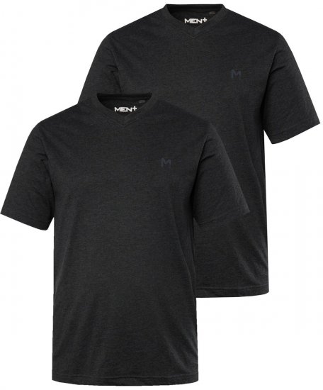 Men+ 299 T-shirt med V-ringning Svart 2-pack - T-shirts - Stora T-shirts - 2XL-14XL