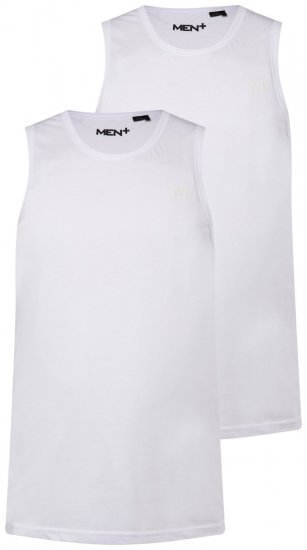 Men+ 305 Linne Vit 2-pack - T-shirts - Stora T-shirts - 2XL-14XL