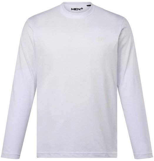 Men+ 307 Långärmad T-shirt Vit - T-shirts - Stora T-shirts - 2XL-14XL