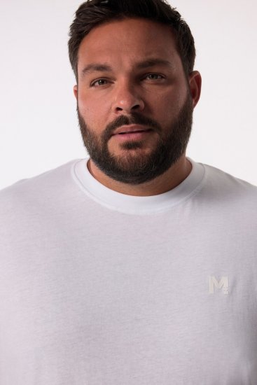 Men+ 307 Långärmad T-shirt Vit - T-shirts - Stora T-shirts - 2XL-14XL