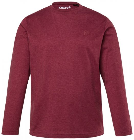 Men+ 307 Långärmad T-shirt Aubergine - T-shirts - Stora T-shirts - 2XL-14XL
