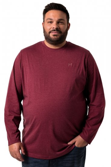 Men+ 307 Långärmad T-shirt Aubergine - T-shirts - Stora T-shirts - 2XL-14XL