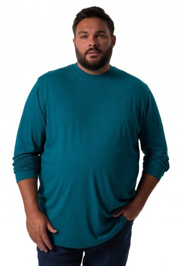 Men+ 307 Långärmad T-shirt Gråblå - T-shirts - Stora T-shirts - 2XL-14XL