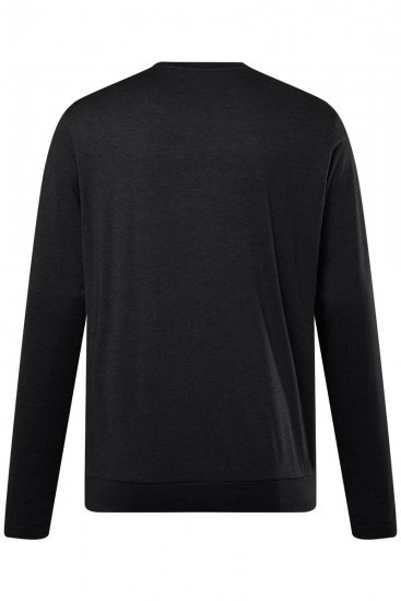 Men+ 313 Långärmad T-shirt bellyfit Svart - T-shirts - Stora T-shirts - 2XL-14XL