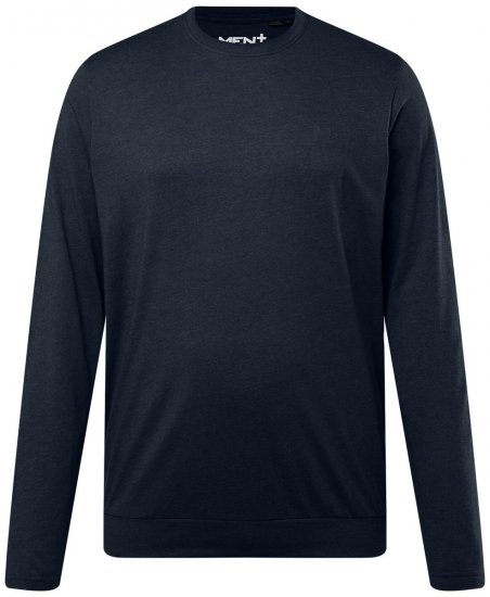 Men+ 313 Långärmad T-shirt bellyfit Mörkblå - T-shirts - Stora T-shirts - 2XL-14XL