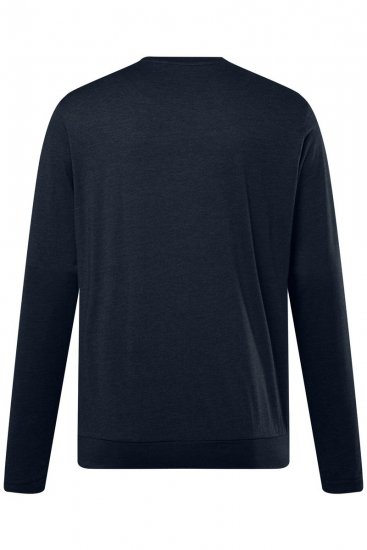 Men+ 313 Långärmad T-shirt bellyfit Mörkblå - T-shirts - Stora T-shirts - 2XL-14XL