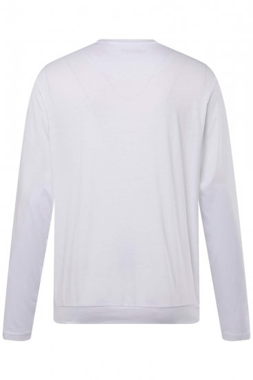 Men+ 313 Långärmad T-shirt bellyfit Vit - T-shirts - Stora T-shirts - 2XL-14XL