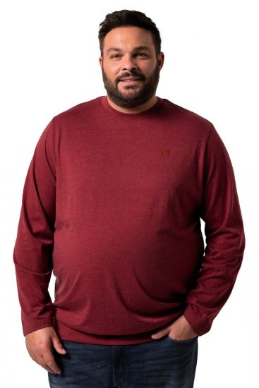 Men+ 313 Långärmad T-shirt bellyfit Kopparbrun - T-shirts - Stora T-shirts - 2XL-14XL