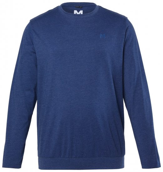 Men+ 313 Långärmad T-shirt bellyfit Nattblå - T-shirts - Stora T-shirts - 2XL-14XL