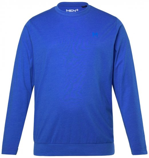 Men+ 313 Långärmad T-shirt bellyfit Koboltblå - T-shirts - Stora T-shirts - 2XL-14XL