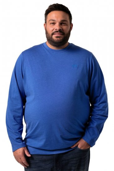 Men+ 313 Långärmad T-shirt bellyfit Koboltblå - T-shirts - Stora T-shirts - 2XL-14XL