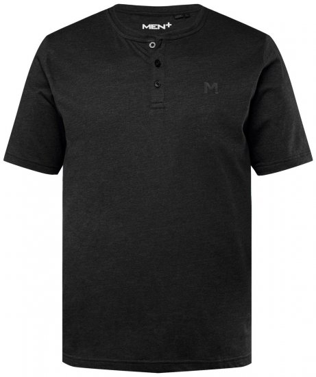 Men+ 365 Henley T-shirt Svart - T-shirts - Stora T-shirts - 2XL-14XL