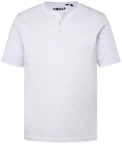 Men+ 365 Henley T-shirt Vit - T-shirts - Stora T-shirts - 2XL-14XL