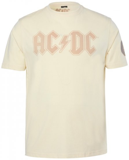 JP1880 836411 AC/DC Classic Logo T-shirt Sandgrå - Band T-shirts - Band T-shirts i stora storlekar