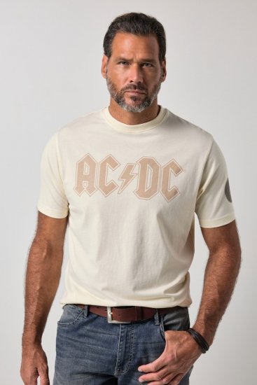 JP1880 836411 AC/DC Classic Logo T-shirt Sandgrå - Band T-shirts - Band T-shirts i stora storlekar