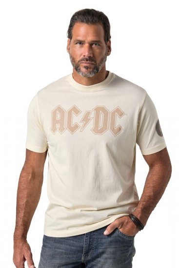 JP1880 836411 AC/DC Classic Logo T-shirt Sandgrå - Band T-shirts - Band T-shirts i stora storlekar