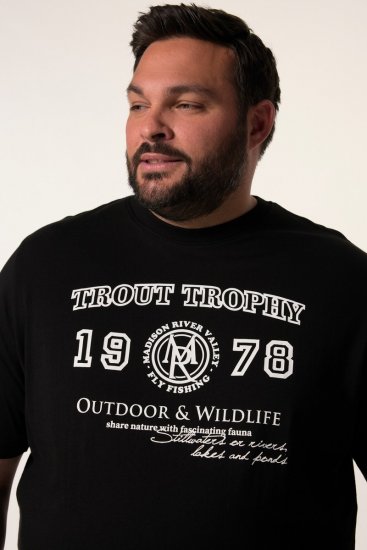 Men+ 424 T-shirt Trout Trophy Svart - T-shirts - Stora T-shirts - 2XL-14XL