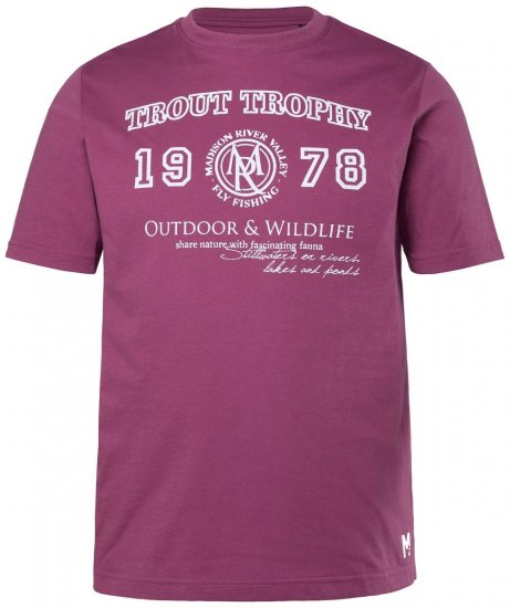 Men+ 424 T-shirt Trout Trophy Ljust bärröd - T-shirts - Stora T-shirts - 2XL-14XL
