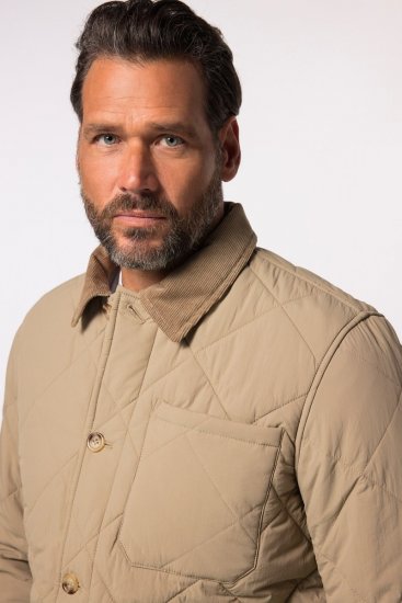 JP1880 836628 Quiltad jacka i westernstil Mörkbeige - Jackor - Stora jackor - 2XL-12XL