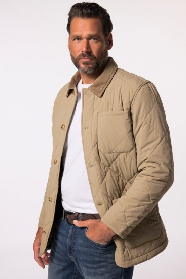 JP1880 836628 Quiltad jacka i westernstil Mörkbeige - Jackor - Stora jackor - 2XL-12XL