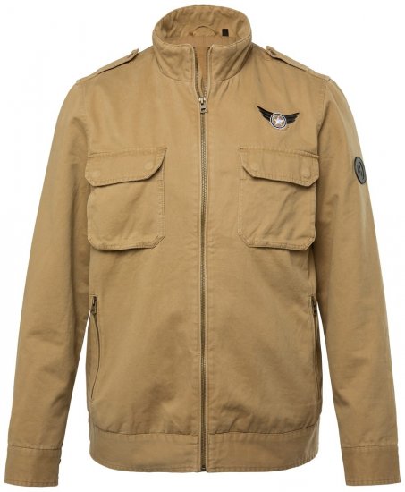 Men+ 641 Bomullsjacka med ståkrage Kamelbrun - Jackor - Stora jackor - 2XL-12XL